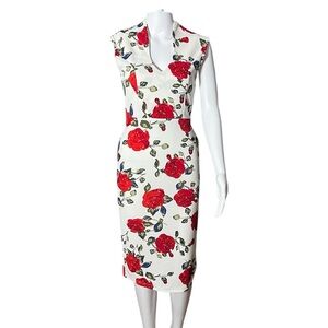 Almost Famous - Women’s  Floral Classy MIDI Dress Sz MD